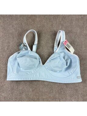 Bali Bra Light Blue 34D Underwire Lightly Lined Comfort Revolution Soft Stretch